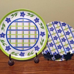 16pc PRECIDIO Melamine Plates 8 Dinner & 8 Salad